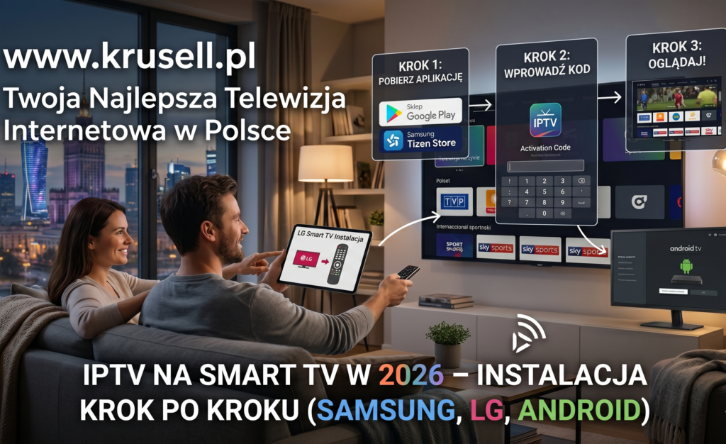 IPTV Polska, IPTV na Smart TV, Samsung Tizen, LG webOS, Android TV, IPTV Smarters Pro, TiviMate, instalacja IPTV